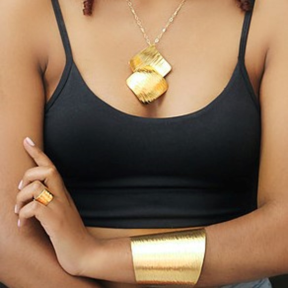 Cuff Bracelet, Handmade Bangle Cuff, 24k Gold